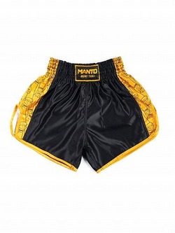 fightshorts MUAY THAI FISTS blackyellow2