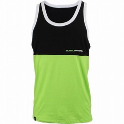 MusclePharm Stacked Tank Black Green 1