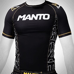 MANTO shortsleeve rashguard DYNAMIC black yellow1