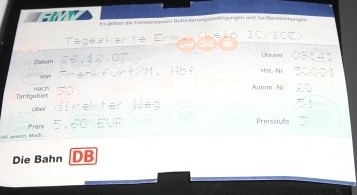 フランクフルト切符