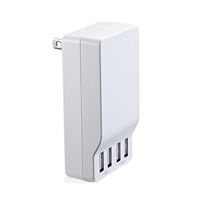 サンワダイレクト プラグ収納式 4ポートUSB急速充電器 700-AC014W