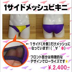 1サイドメッシュビキニ