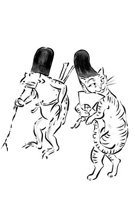 鳥獣戯画の烏帽子猫 メモワールド02