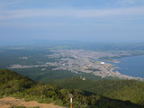 むつ市内を望む