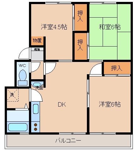クロノス17大分八幡A間取図