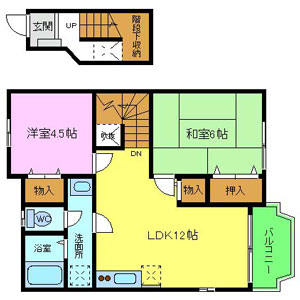 大阪狭山市池尻北2丁目賃貸/コスモスA間取り