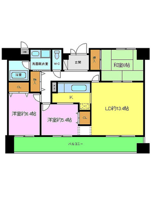 大阪狭山市狭山1丁目賃貸/フォンターナ狭山遊園前間取り