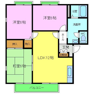 河内長野市錦町賃貸/ディアス辻野間取り