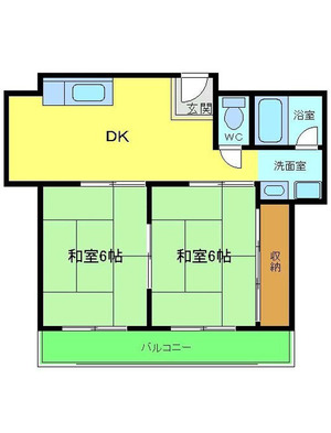 富田林市向陽台2丁目賃貸/小山マンション間取り