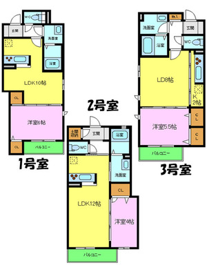 河内長野市本町貸/(仮称)シャーメゾン水野邸間取り