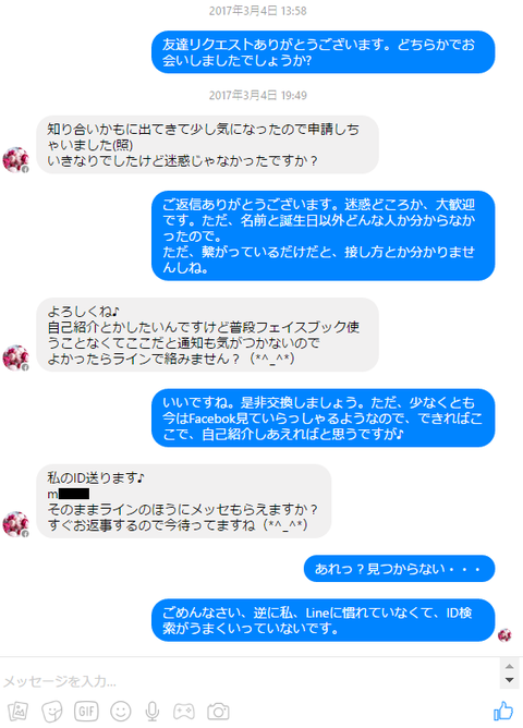 Facebookメッセージ