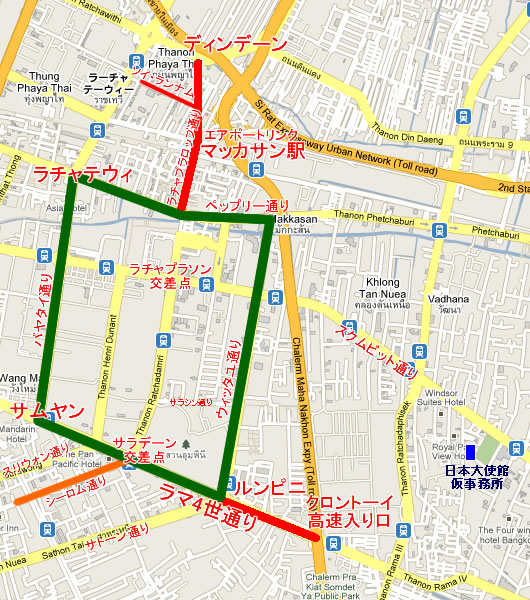 バンコク強制排除地図