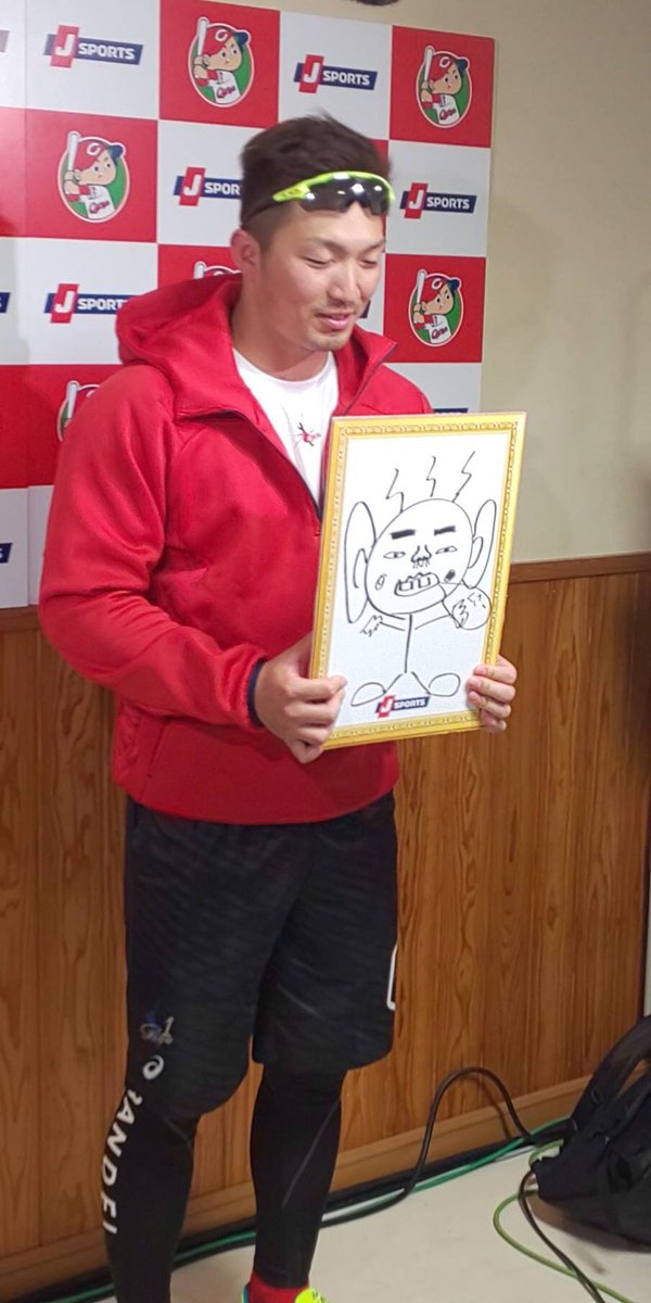 鈴木誠也野間峻祥似顔絵_01