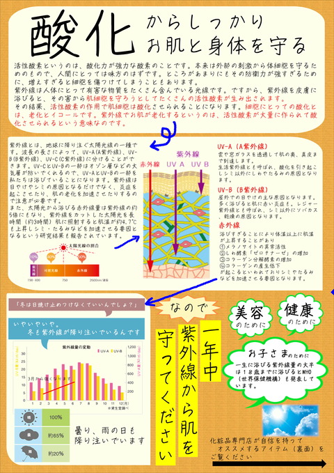紫外線 酸化から肌を守る