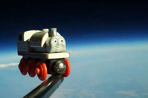 A Toy Train in Space