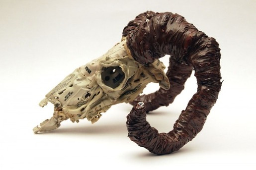 Brian-Dettmer-Melted-Cassette-Tape-Sculptures-1