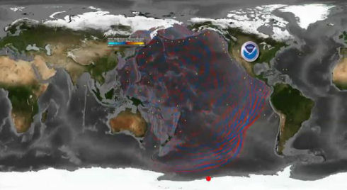 Tohoku Tsunami Creates Antarctic Icebergs
