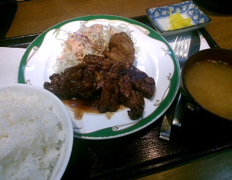 京都ぐりぐらの豚テキ定食