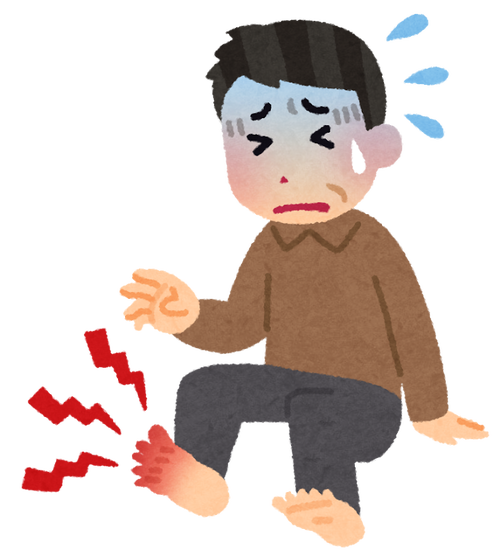 ワイ、両足が痛風発作に襲われ悶絶