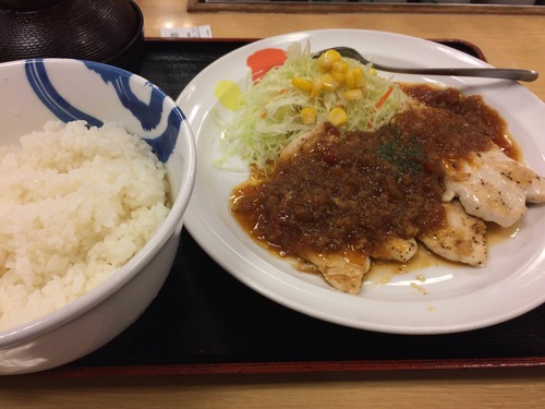 ワイ君、松屋の新定食「鶏ササミステーキ」を食べてきた!