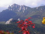 紅葉と瑞牆山