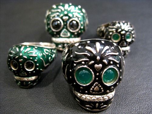 END TRIBE SKULL RING : CHARCOAL*GREEN BLOG NEWS
