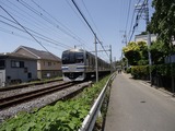 澄江庵 線路沿いの道」