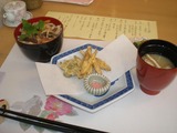 魚勝 五目御飯 揚げもの みそ汁
