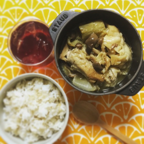 鶏黒酢煮込み