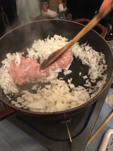 親子煮作り