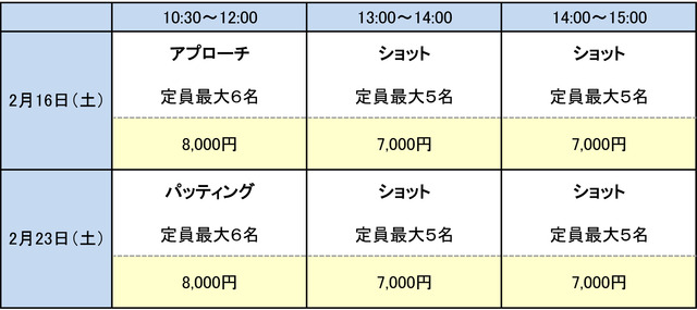 レッスン会日程