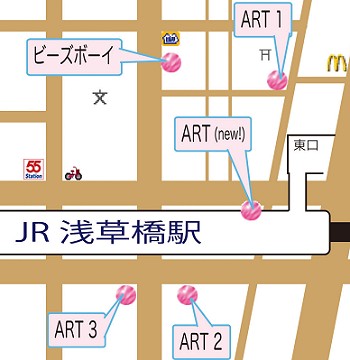 「アクセサリーART」各店地図