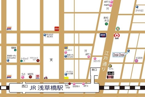 浅草橋駅-チョキチョキ 地図