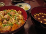 親子丼セットの全貌@ざくろ(赤坂店)