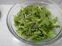 水菜の炒めにんじん塩昆布和えP