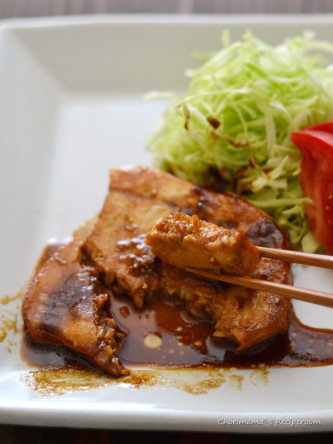 メカジキの黒酢照り焼き2