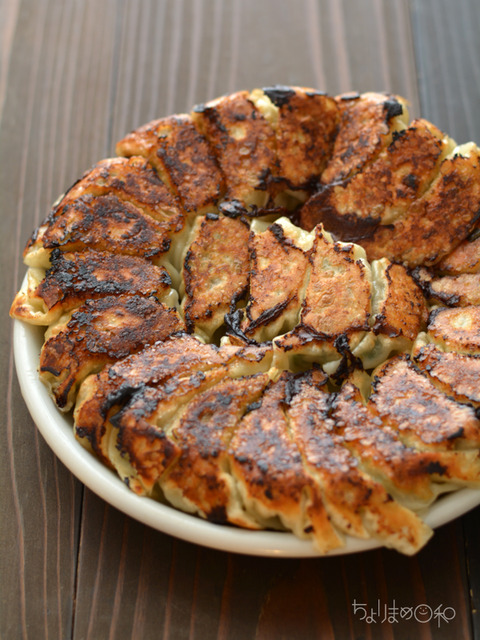 晩ごはん180920_焼き餃子