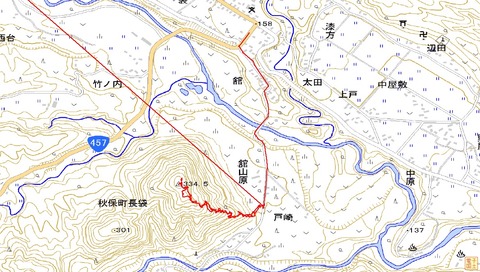 楯山ハイキングコースマップ
