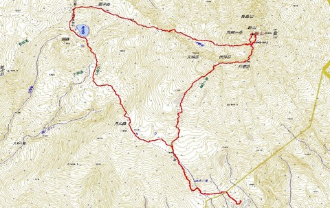 鳥海山周回登山ルートマップ