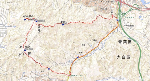 蕃山周回ハイキングマップ