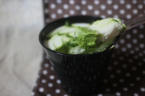 宇治抹茶のなめらかレアチーズ