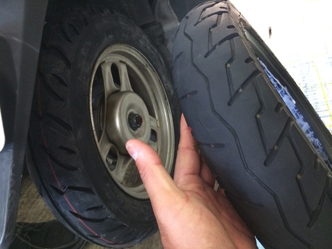 原付スクーター パンク被害