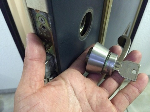 ミワU9BH キーシリンダー不具合修理