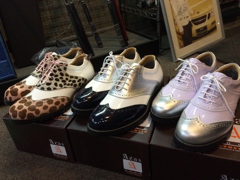 未使用品☆AZAS オーダーメイドゴルフシューズ 26センチ カラーオーダーゴルフシューズ（採寸なし・紐タイプ