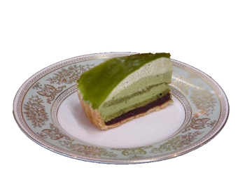 抹茶ムースタルトカット