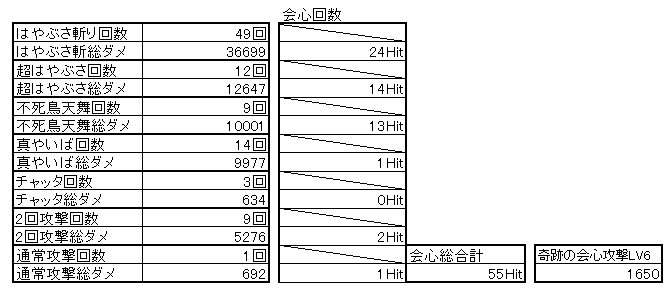 ダメージ内訳