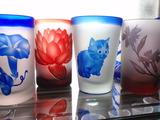 キセガラス段彫り