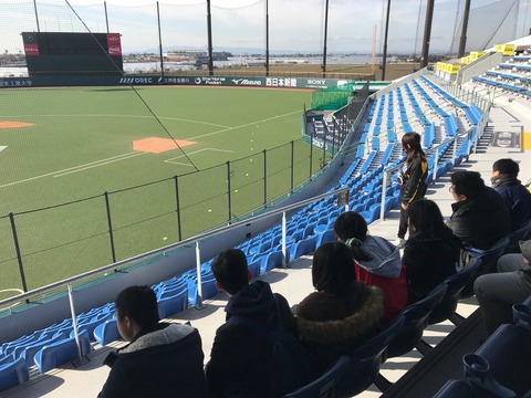 3.球場の大きさなどを学びました