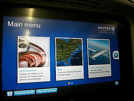 in-flight screen