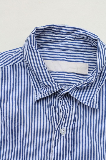Vasy Lentlement Regular Collar Oversized Shirt WHITE BLUE